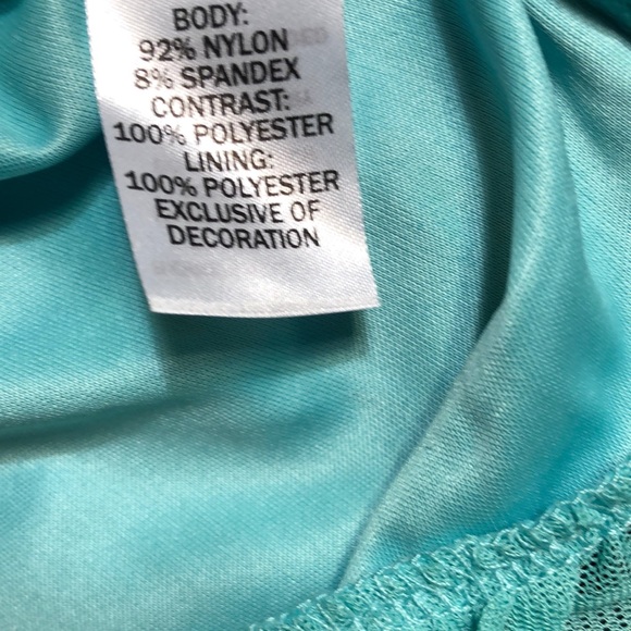 Turquoise & black lace overlay juniors xl dress. - Picture 7 of 10